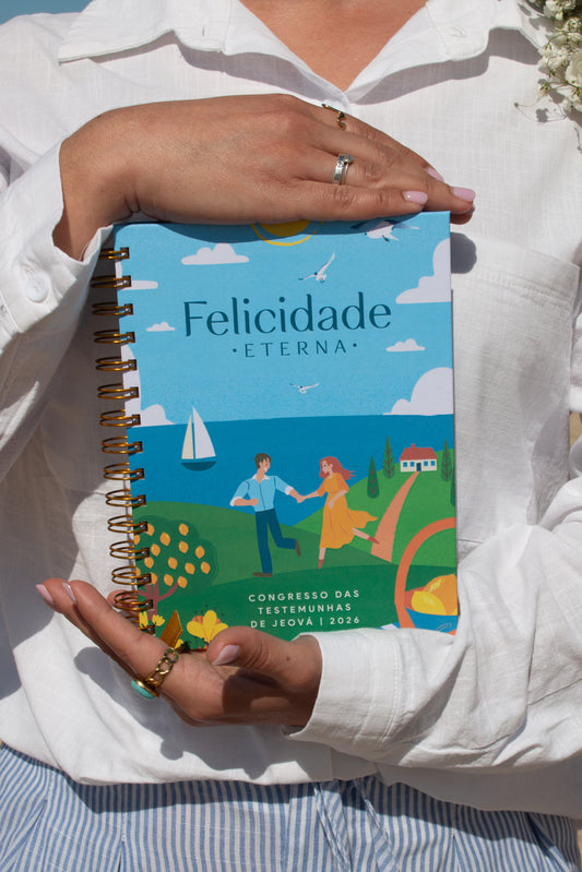 Cadernos do Congresso e Assembleias 2026/2027 – “Felicidade Eterna” | Amore Paper Co.